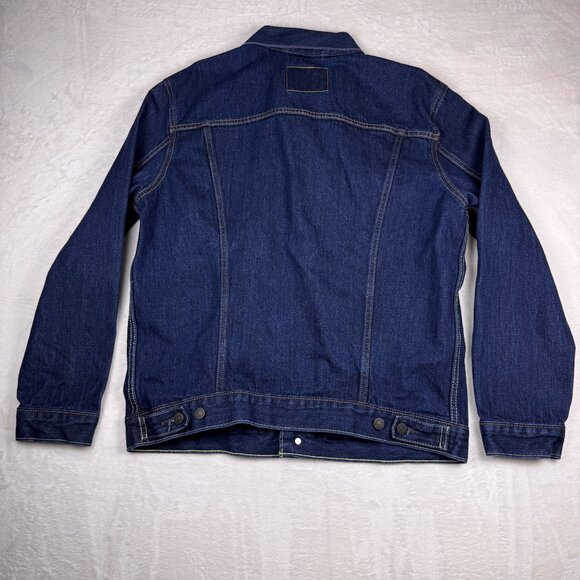 Levi Trucker Jean Jacket Dark Wash Denim Men's XL Grunge - Picture 3 of 7